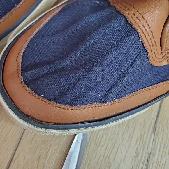 Polo Ralph Lauren Parkstone Low Canvas Leather Mens Size 12 D Duck Boat READ - Picture 8 of 12